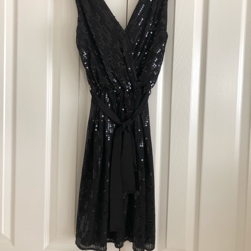 Express dressy black sequins dress